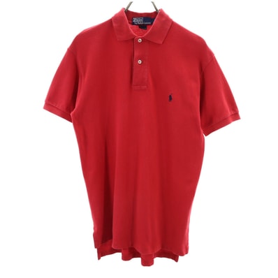 Polo by Ralph Lauren ポロバイラルフローレン 半袖 ポロシャツ S レッド ハーフボタン