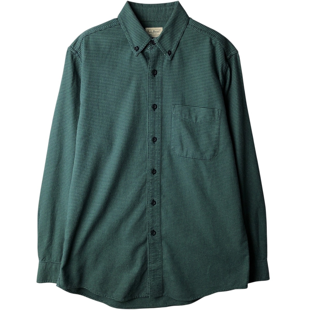 古着 90~00年代 エルエルビーン L.L.Bean traditional fit 千鳥格子柄 長袖 ボタンダウン フランネルチェックシャツ メンズS相当/eaa643349