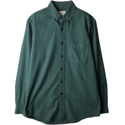 古着 90~00年代 エルエルビーン L.L.Bean traditional fit 千鳥格子柄 長袖 ボタンダウン フランネルチェックシャツ メンズS相当/eaa643349