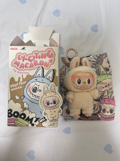 POP MART THE MONSTERS (LABUBU) Exciting Macaron Plush Series SOYMILK