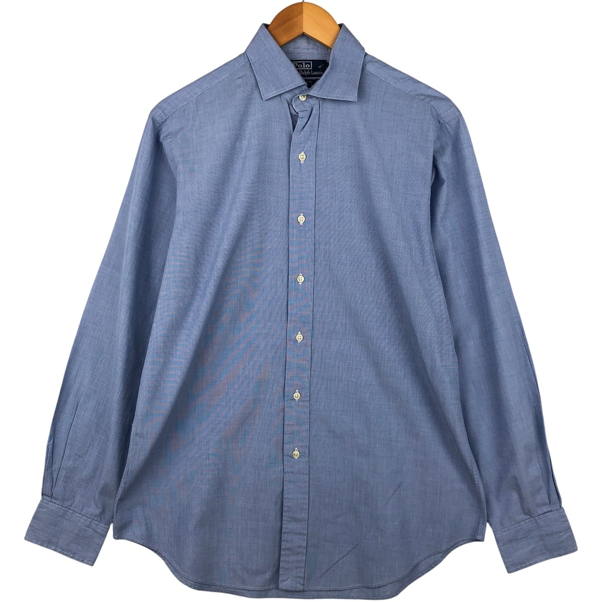 古着 ラルフローレン Ralph Lauren POLO by Ralph Lauren REGENT CLASSIC FIT ワイドカラー 長袖 コットンシャツ メンズM相当/eaa598150