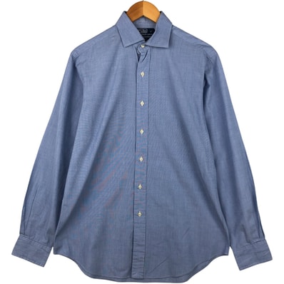 古着 ラルフローレン Ralph Lauren POLO by Ralph Lauren REGENT CLASSIC FIT ワイドカラー 長袖 コットンシャツ メンズM相当/eaa598150