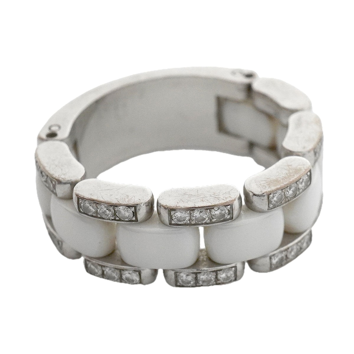 ★SALE【6jhb0181】シャネル リング ウルトラコレクション K18WG ホワイトゴールド ダイヤモンド セラミック ホワイト #50【中古】レディース
