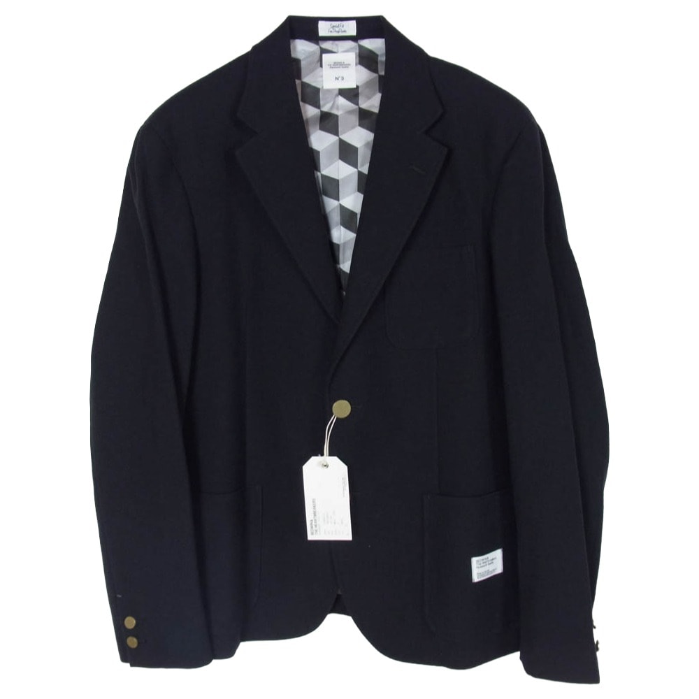 BEDWIN & THE HEARTBREAKERS ベドウィンアンドザハートブレイカーズ 14AW 14AB5335 2B WOOL BLAZER JKT MICHAEL マイケル 2B ウール ブレザー ジャケットマイケル ネイビー系 3【美品】【中古】