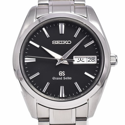 セイコー SEIKO SBGT037/9F83-0AH0 グランドセイコー デイト ブラック クォーツ メンズ 良品 腕時計 A#149347