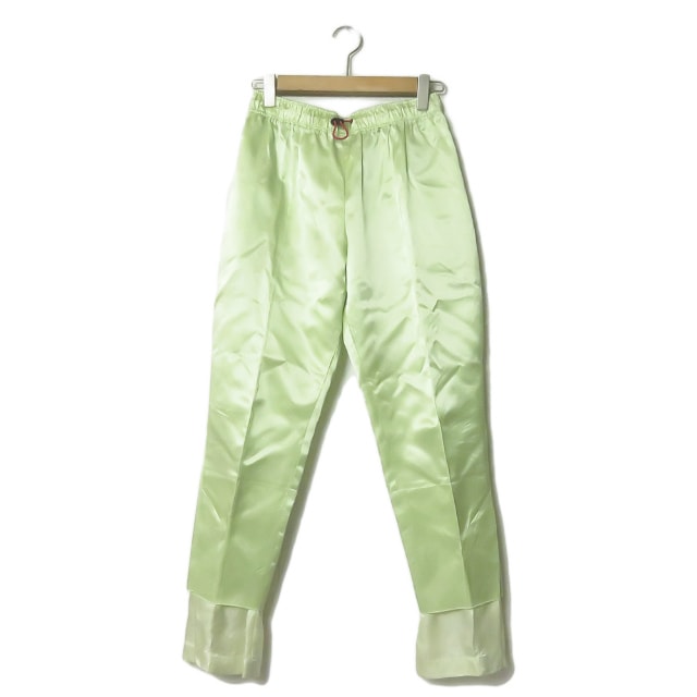 TOGA トーガ 21SS 日本製 Acetate satin pants アセテートサテンパンツ TA11-FF032 34 グリーン レイヤード イージー TOGA ARCHIVES ボトムス lc31496