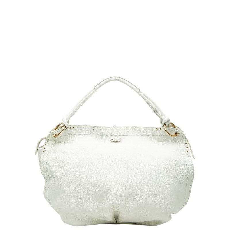 セリーヌ トートバッグ ホワイト レザー レディース CELINE 【中古】