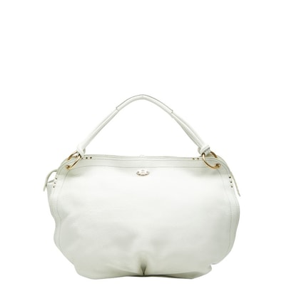 セリーヌ トートバッグ ホワイト レザー レディース CELINE 【中古】