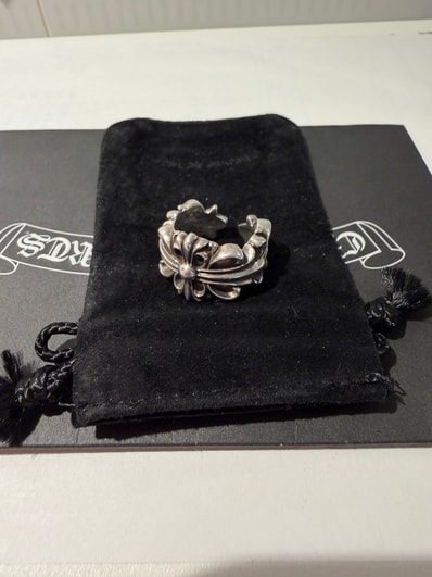 Chrome Hearts Double Floral Cross Ring "Silver"