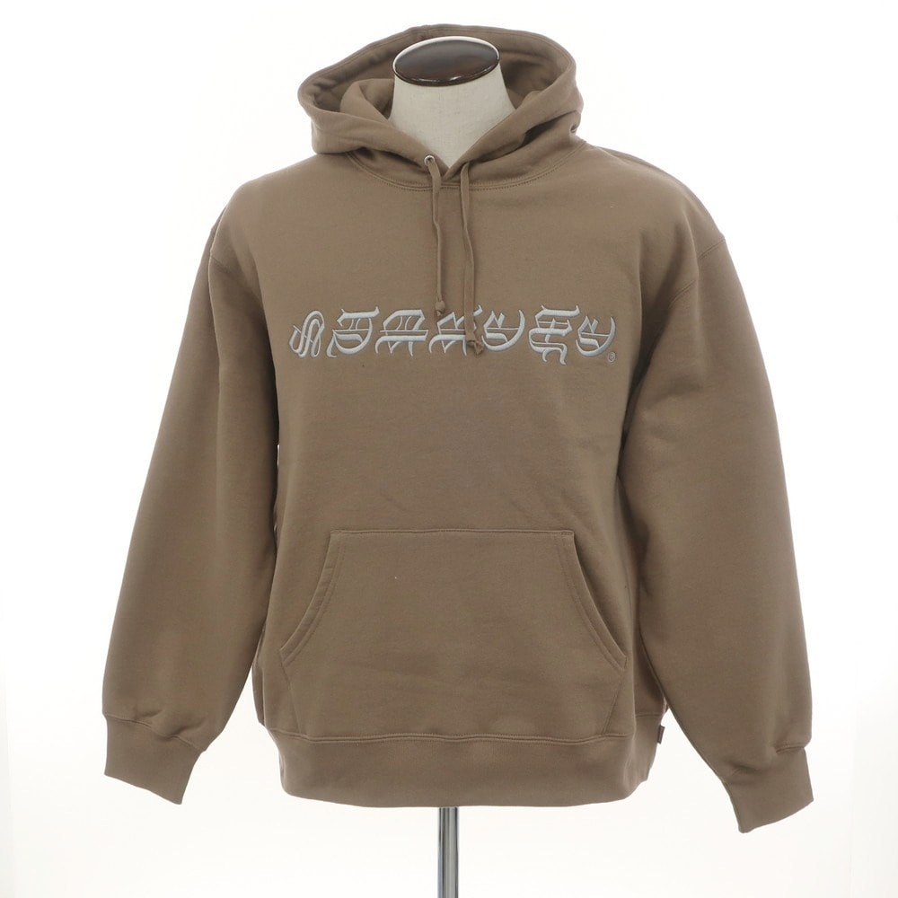 【中古】シュプリーム Supreme 2025年春夏 Blackletter Hooded Sweatshirt コットンポリエステル パーカー ブラウン【サイズL】【メンズ】