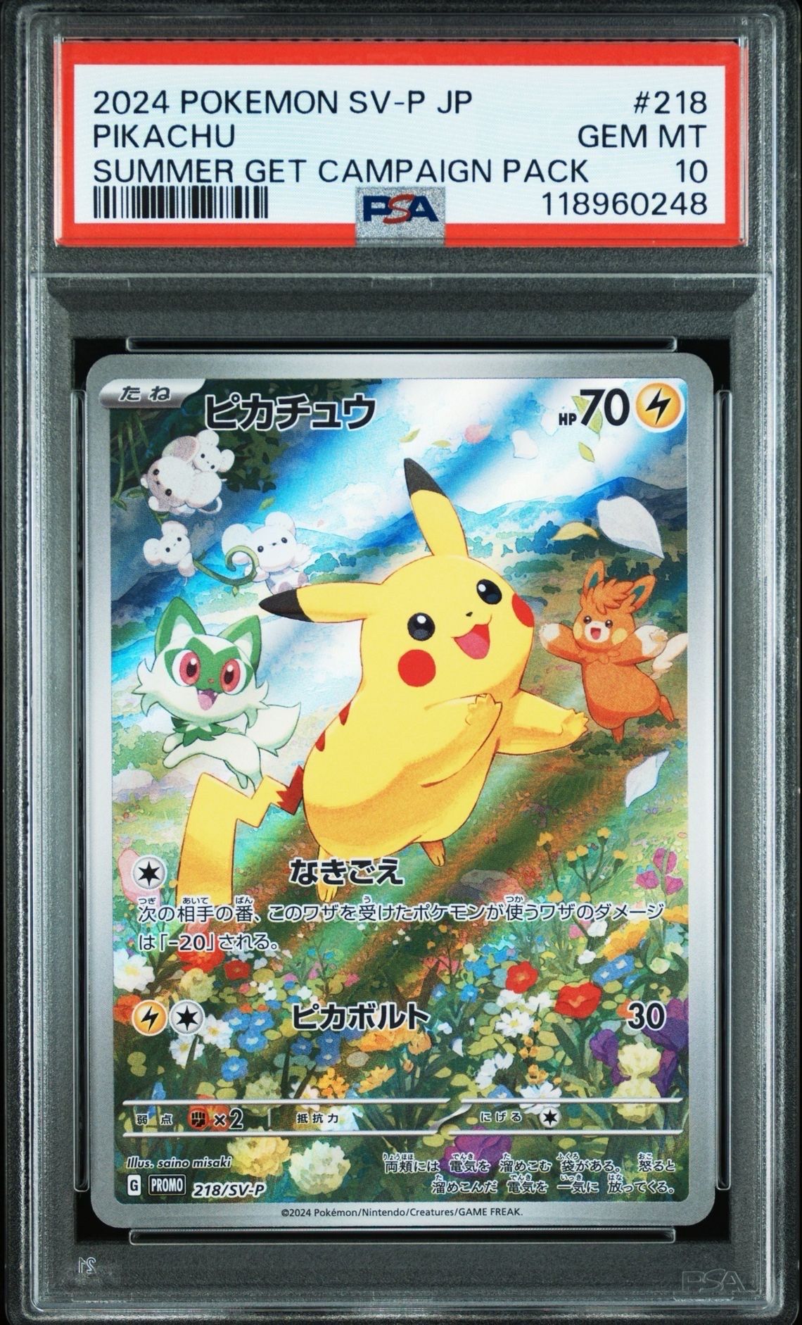 ピカチュウ P [SV-P 218](プロモカードパック「ポケカの夏がキタ!プロモカードGetキャンペーン!」)