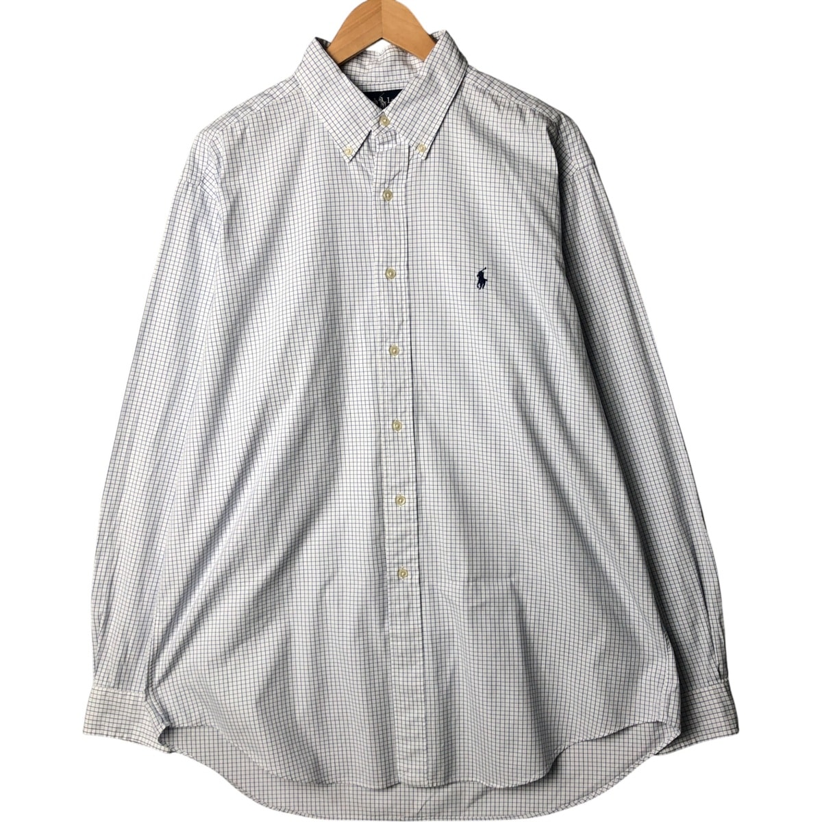 古着 ラルフローレン Ralph Lauren YARMOUTH 長袖 ボタンダウンチェックシャツ メンズXL相当/eaa574092