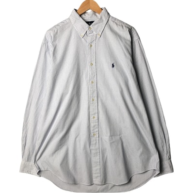 古着 ラルフローレン Ralph Lauren YARMOUTH 長袖 ボタンダウンチェックシャツ メンズXL相当/eaa574092
