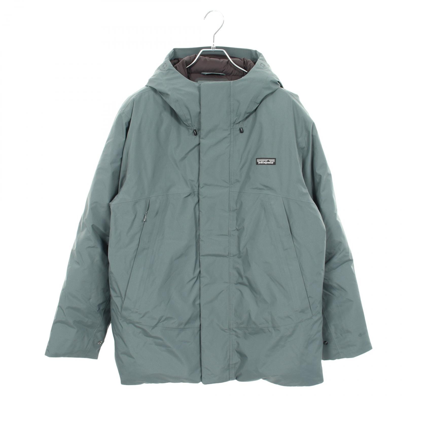 パタゴニア patagonia STORM SHADOW PARKA フード付き ダウンジャケット 衣料品 アウター ポリエステル メンズ グリーン系 31755 【中古】