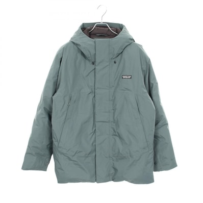パタゴニア patagonia STORM SHADOW PARKA フード付き ダウンジャケット 衣料品 アウター ポリエステル メンズ グリーン系 31755 【中古】