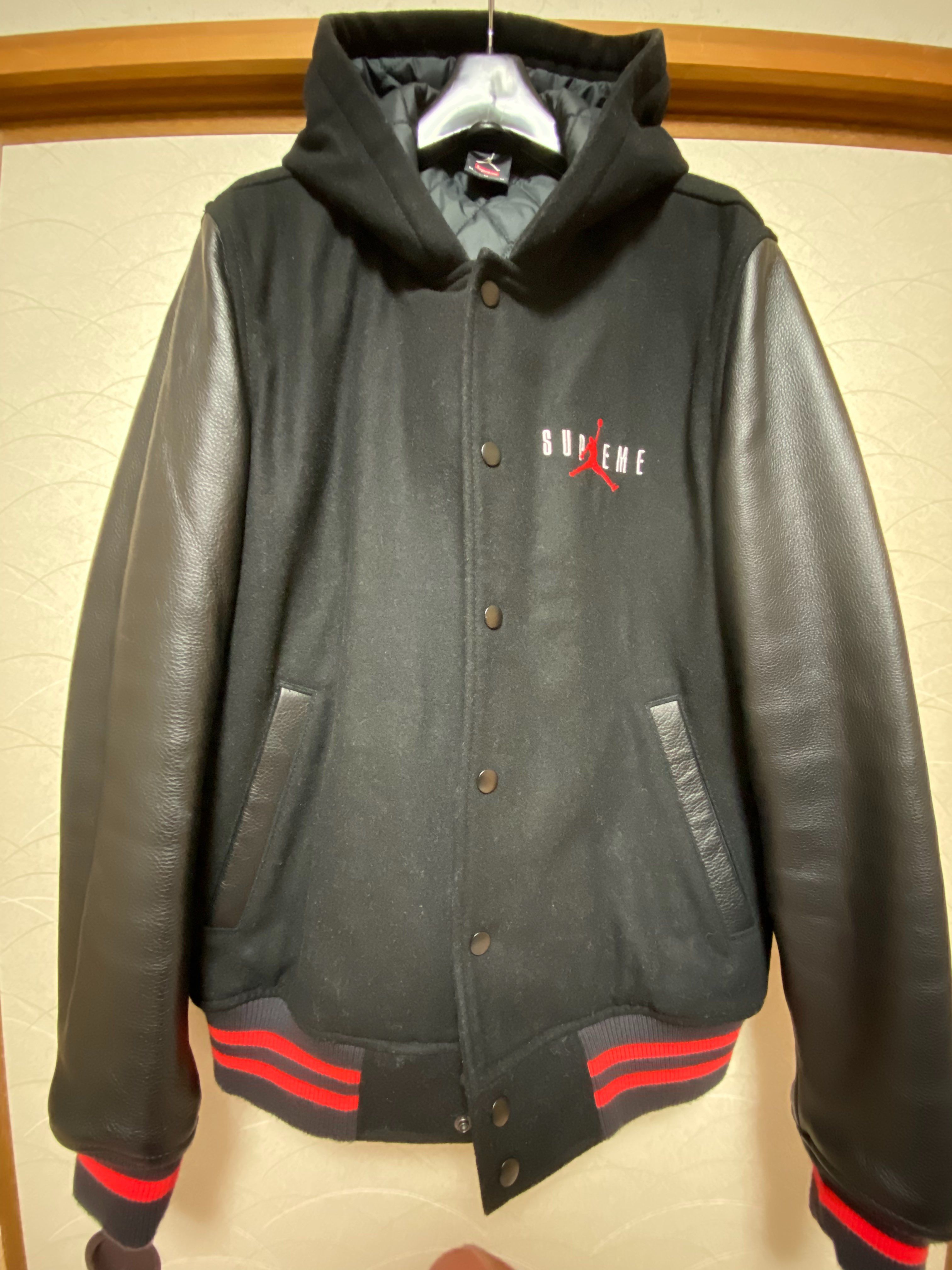 supreme × jordan varsity jacket 15AW