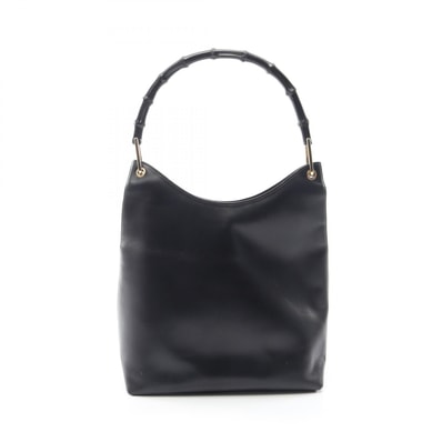 グッチ GUCCI バンブー ショルダーバッグ バッグ レザー レディース ブラック系 001 2122 3006 【中古】