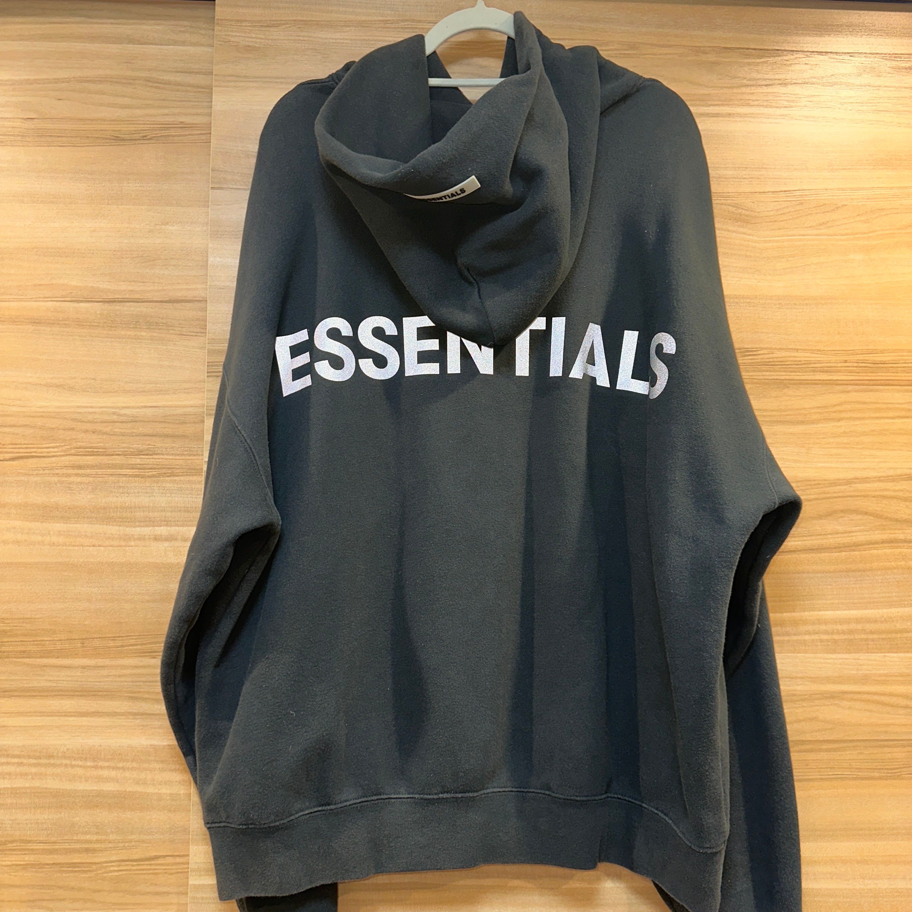 FEAR OF GOD ESSENTIALS 3M Logo Pullover Hoodie "Black"