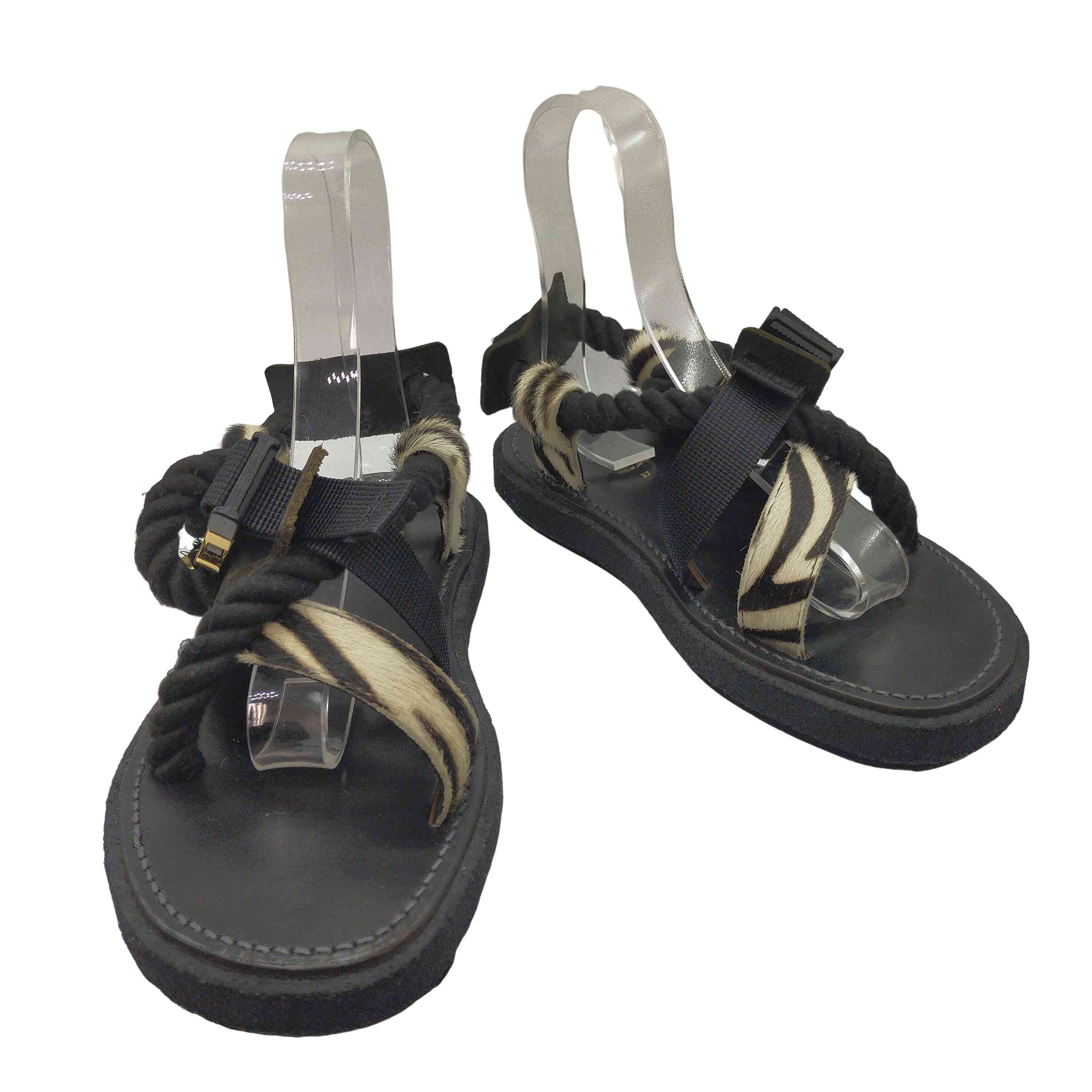 20SS ロープサンダル Vibram ソール レザー サンダル【1136510289655】