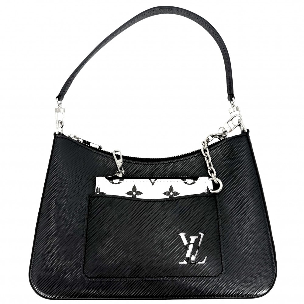 LOUIS VUITTON ルイヴィトン ハンドバッグ マレル ノワール M80689 エピレザー    ブラック 黒 シルバー金具 メンズ 美品【中古品】