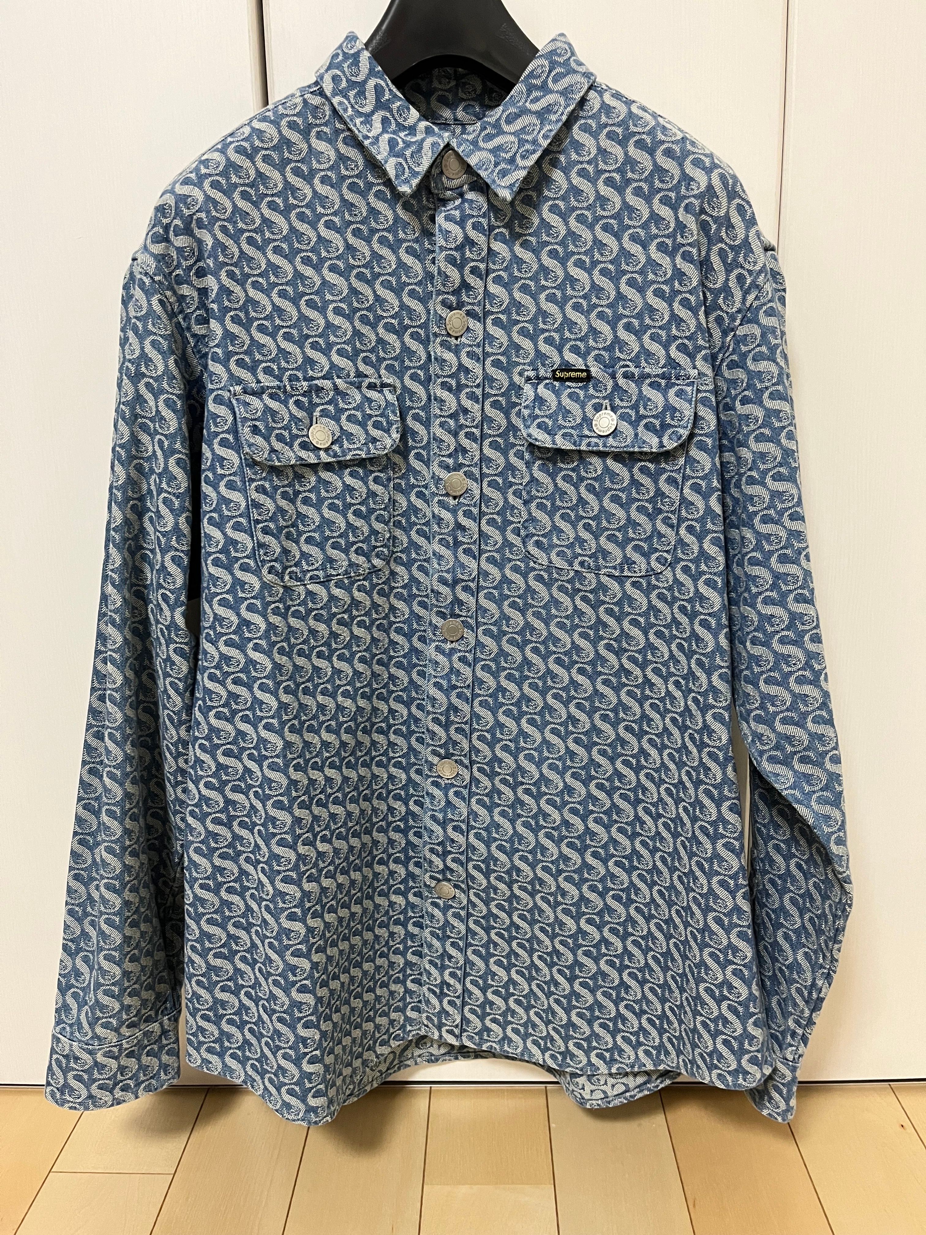 Supreme Monogram Denim Shirt "Blue"