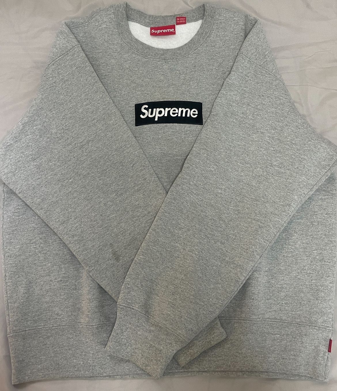 Supreme Box Logo Crewneck "Heather Grey" (22FW)