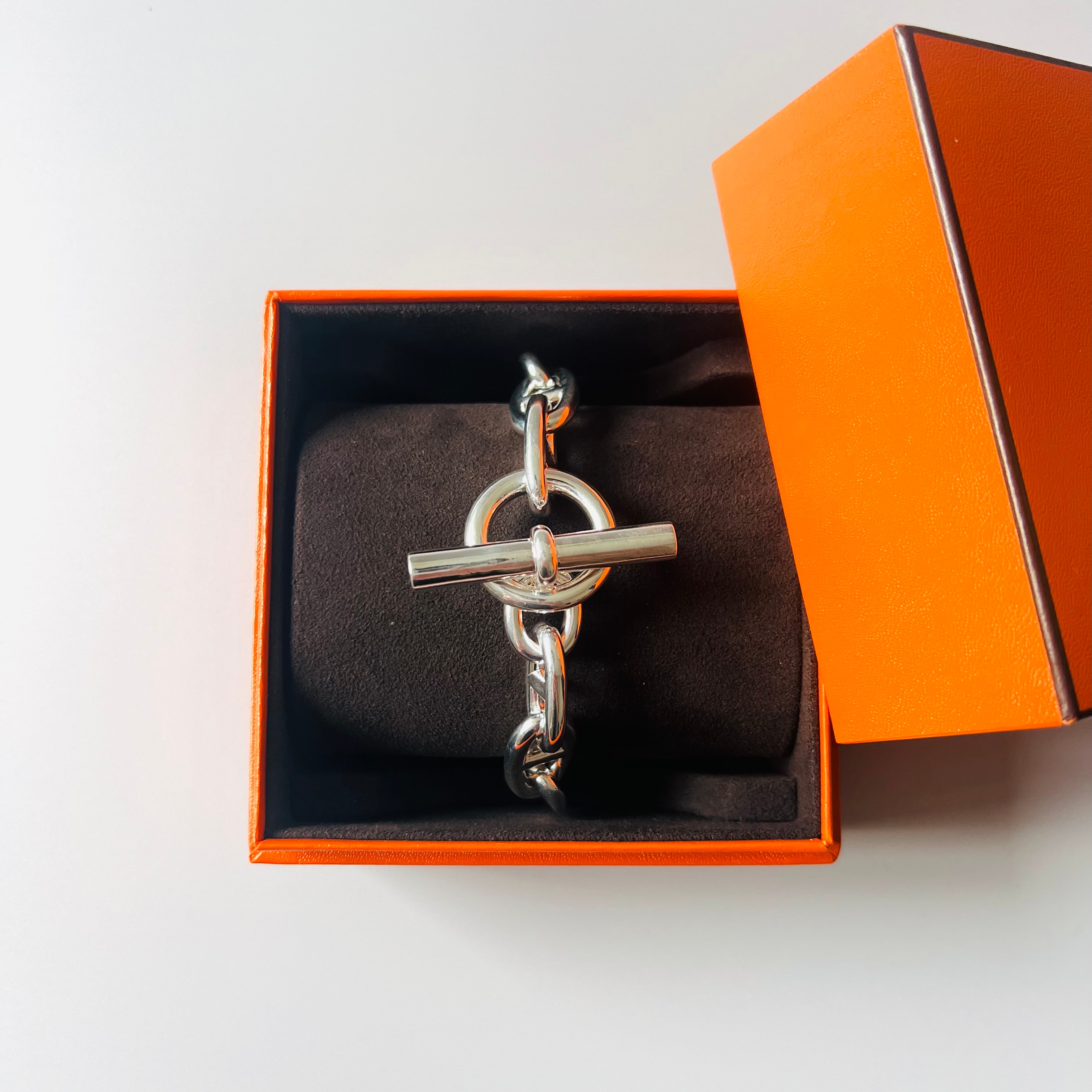 Hermes Chaine D'ancre TGM Bracelet "Silver"