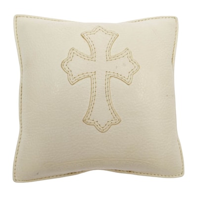 CHROME HEARTS クロムハーツ(原本無) PAPER WEIGHT LEATHER PILLOW CHクロスパッチ ペーパーウェイト レザーピロー クッションタイプ 文鎮 ホワイト系【中古】
