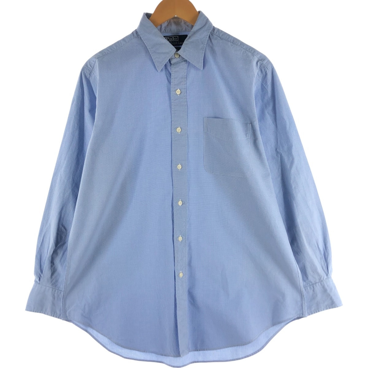 古着 ラルフローレン Ralph Lauren POLO by Ralph Lauren ANDREW CLASSIC FIT 千鳥格子柄 長袖 コットンシャツ メンズXL相当/eaa539271