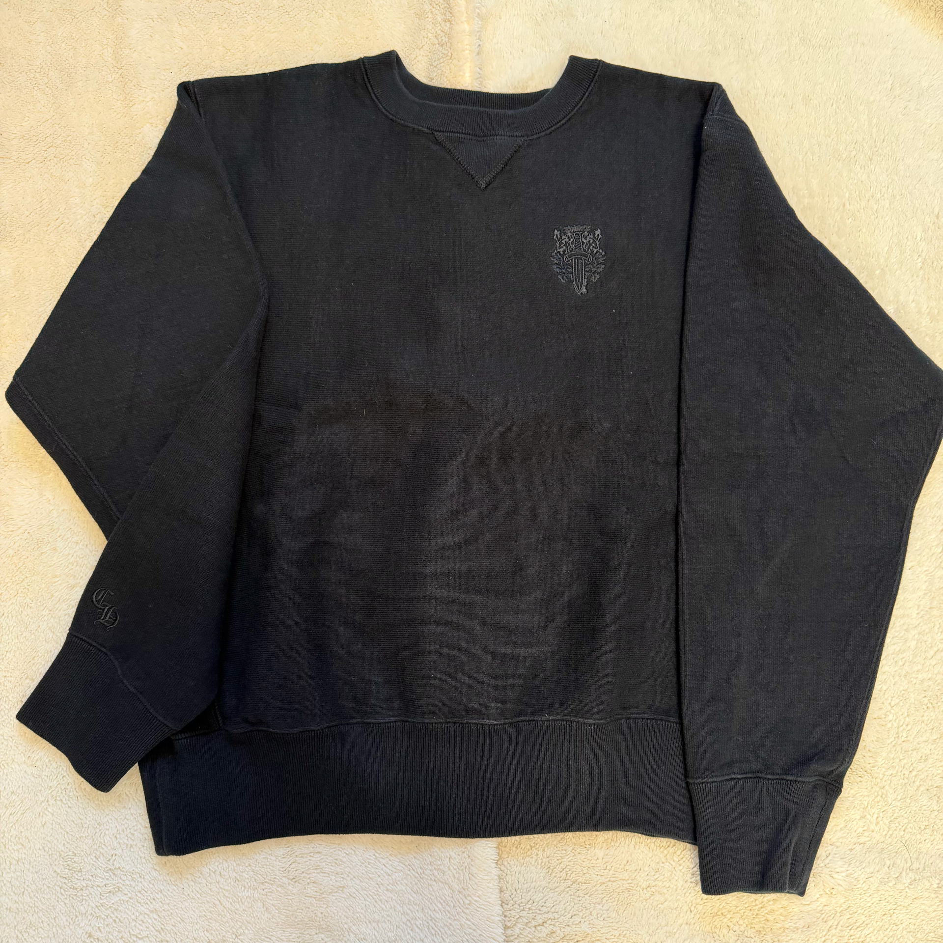 CHROME HEARTS KINGFISH CREW スウェット ブラック M