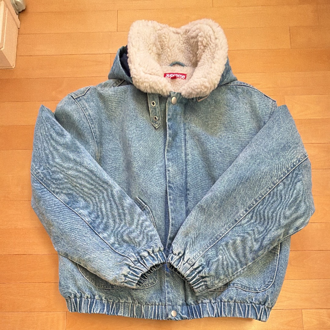 Supreme Faux Shearling Lined Bomber Jacket "Denim"