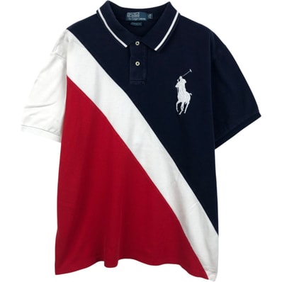古着 ラルフローレン Ralph Lauren POLO by Ralph Lauren CUSTOM FIT ビッグポニー 半袖 ポロシャツ メンズXXL相当/eaa653664