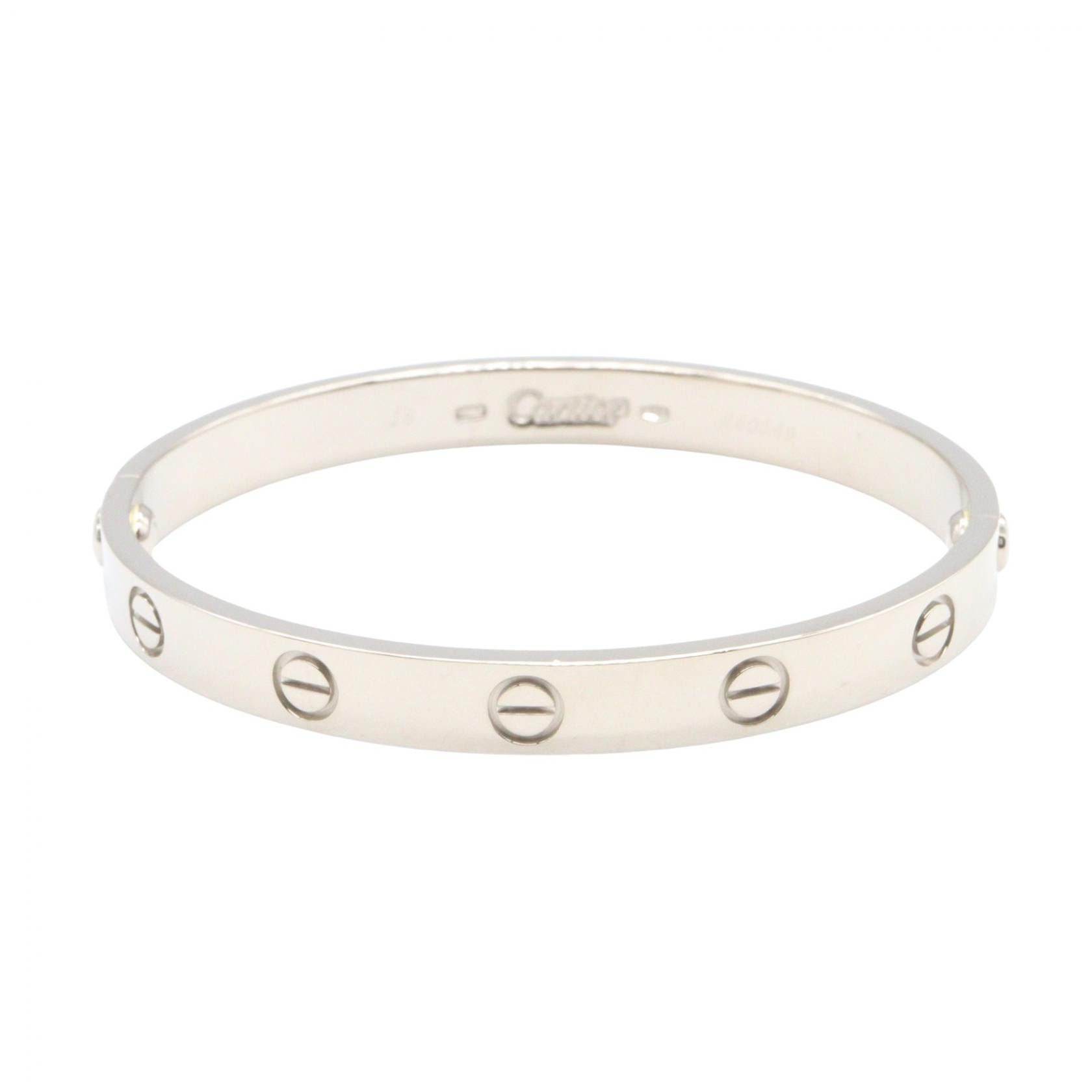 カルティエ CARTIER ラブブレス ブレスレット アクセサリー K18WG(ホワイトゴールド) レディース シルバー系 【中古】