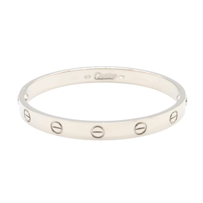 カルティエ CARTIER ラブブレス ブレスレット アクセサリー K18WG(ホワイトゴールド) レディース シルバー系 【中古】