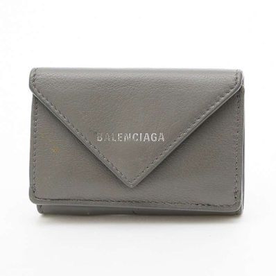 BALENCIAGA Papier Mini Wallet "Light Grey"