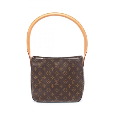 ルイ・ヴィトン LOUIS VUITTON ルーピングMM ショルダーバッグ バッグ PVCコーティングキャンバス レザー モノグラム レディース ブラウン系 M51146 【中古】