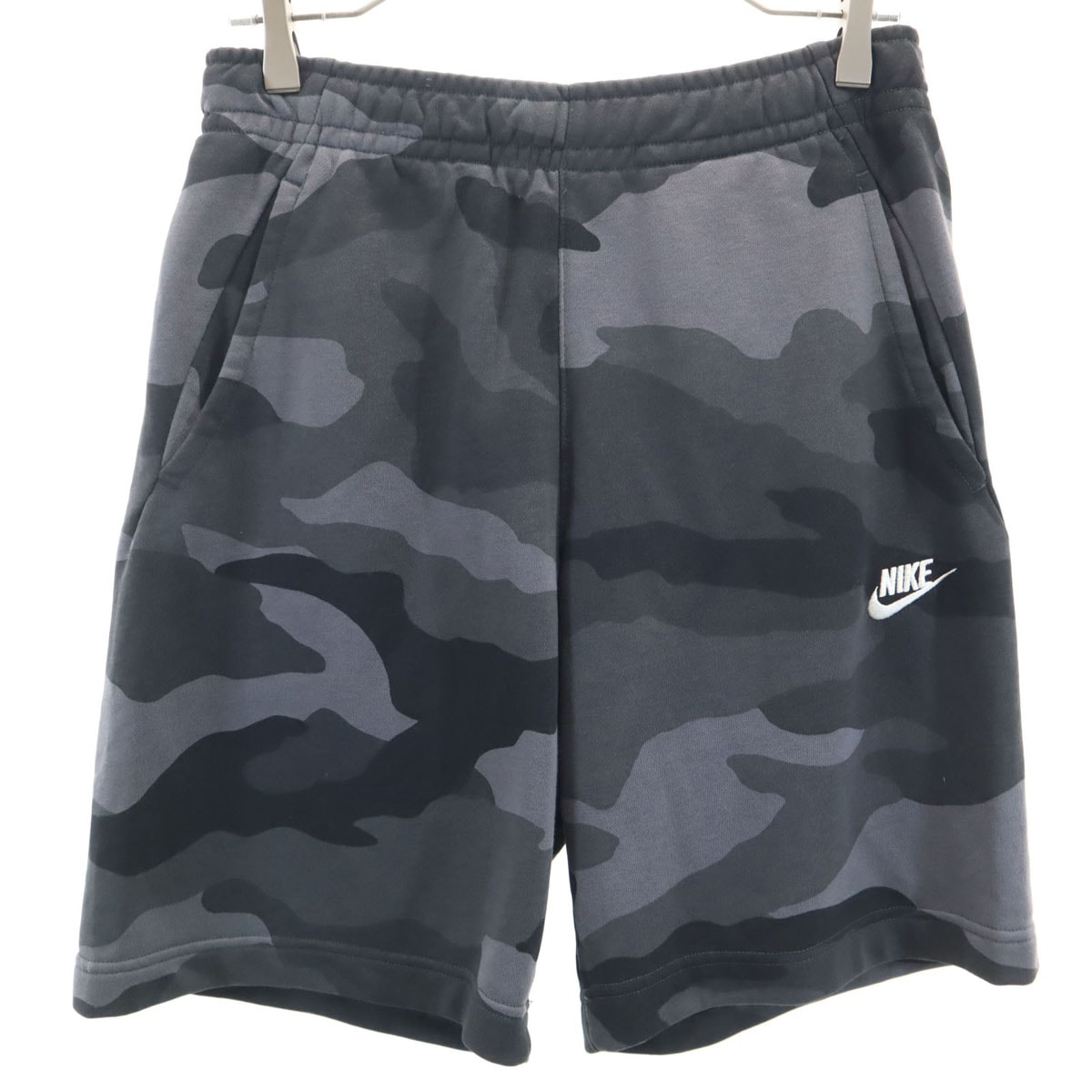 美品 NIKE ナイキ カモフラ柄 スウェットショートパンツ M グレー 迷彩