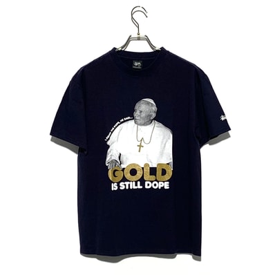 STUSSY The Pope of Rome SS TEE Navy
