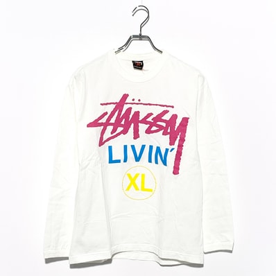 STUSSY LIVIN' L/S Tee White