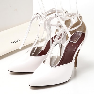 ■未使用品■CELINE セリーヌ パンプス サイズ37 フィービー期 Night Out Kidskin レザー Tストラップ 靴 イタリア製 20240920/RA1237