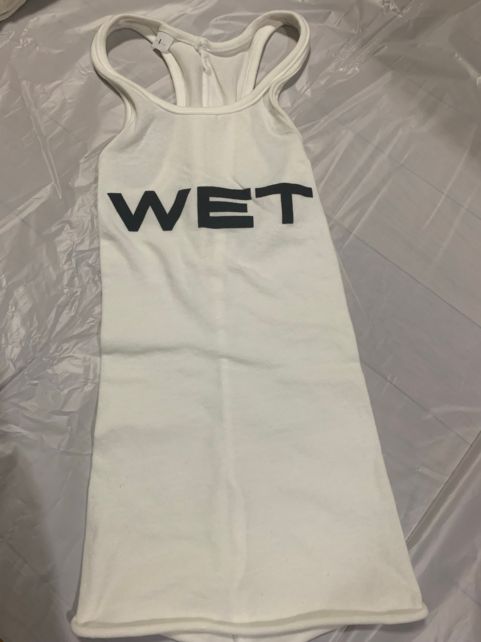 A (未使用に近い)】yzy WET TANK サイズ1 Mowalola yeezy 白色 タンク