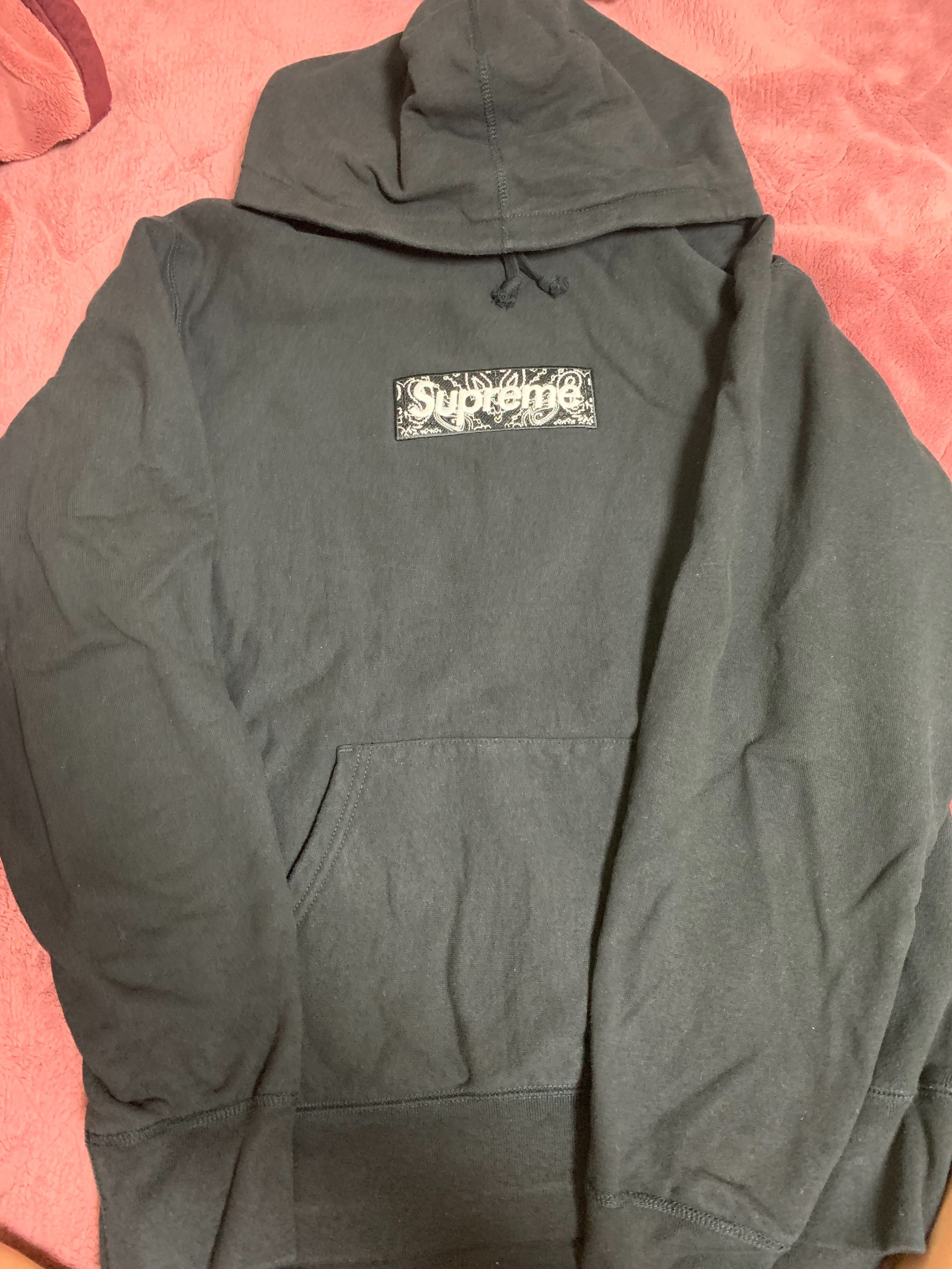 Supreme Bandana Box Logo Hooded Sweatshirt "Black"