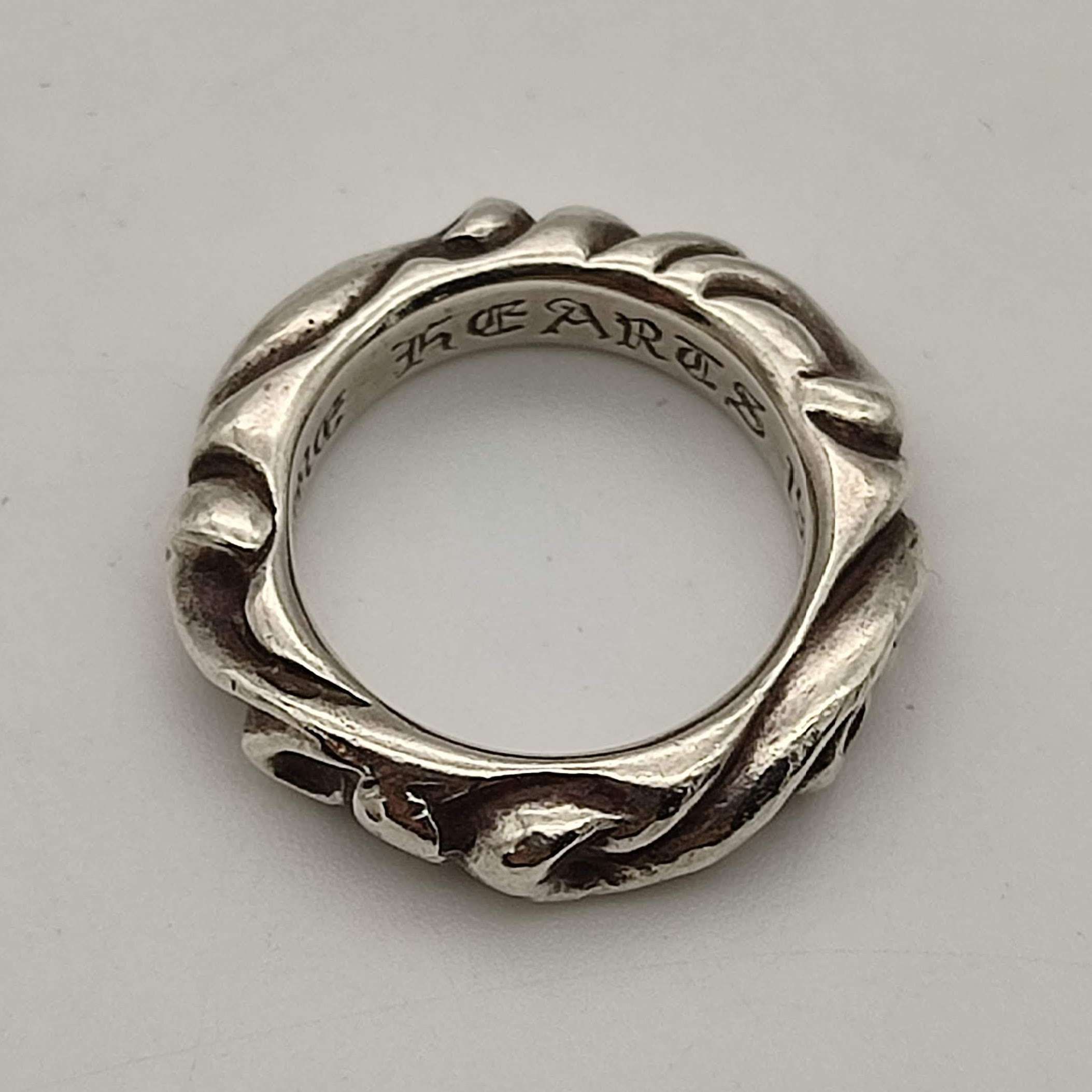 Chrome Hearts Scroll Band Ring "Silver"