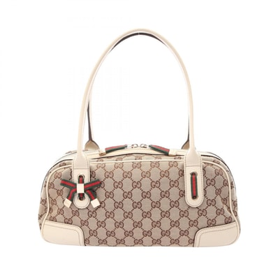 グッチ GUCCI プリンシー ショルダーバッグ バッグ キャンバス レザー レディース ベージュ系 / ホワイト系 / マルチカラー 161720 【中古】