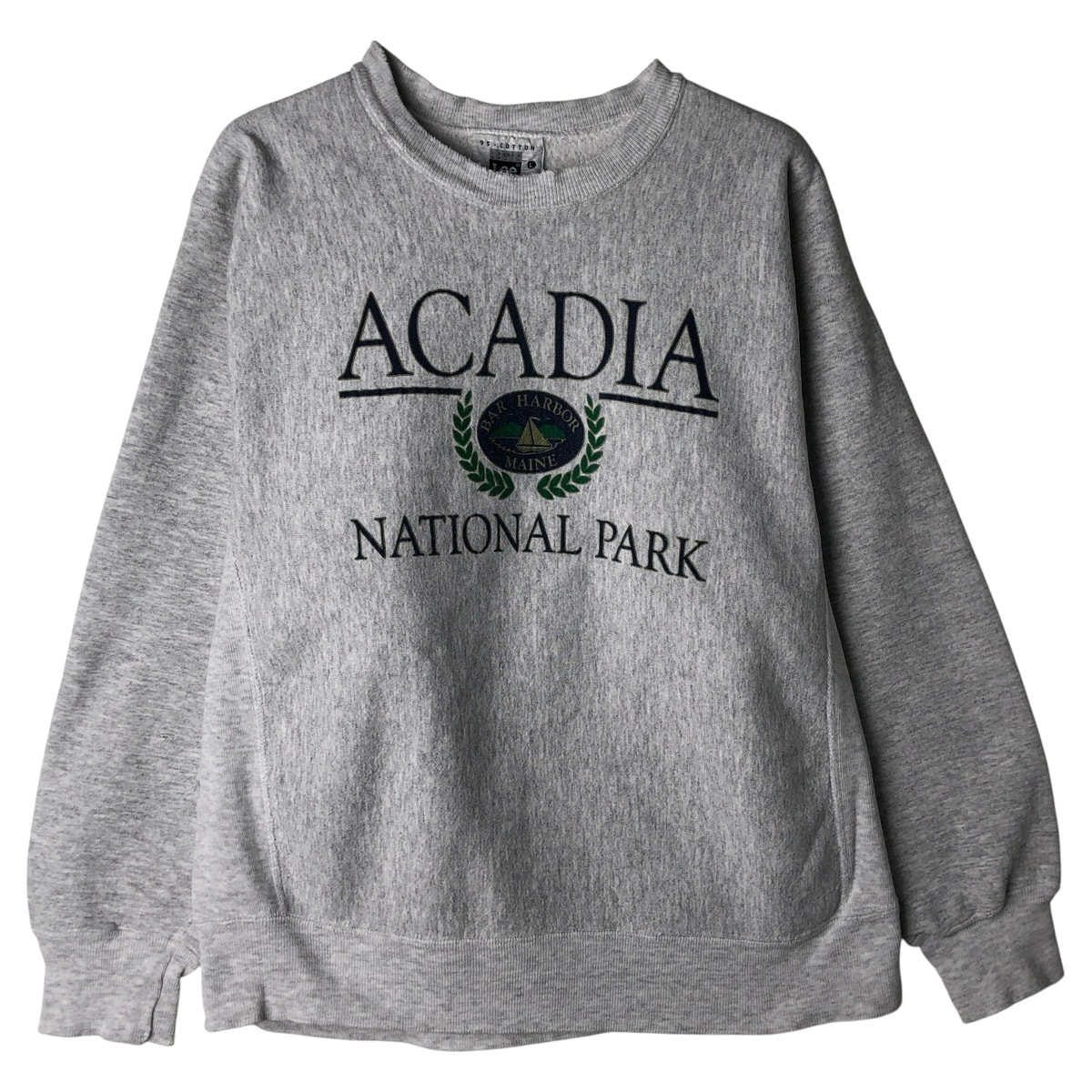 古着 90年代 リー Lee CROSS GRAIN プリントスウェットシャツ トレーナー USA製 メンズL相当 ヴィンテージ/eaa606715