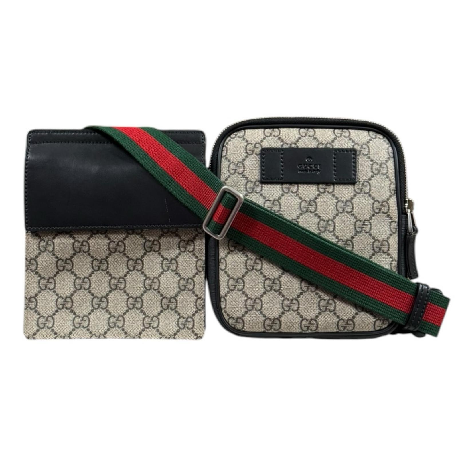 グッチ シェリーライン ウエストバッグ GGスプリームキャンバス 450956 ベージュ ユニセックス GUCCI  中古