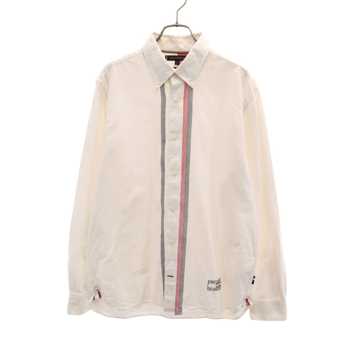 TOMMY HILFIGER トミーヒルフィガー 長袖 ボタンダウンシャツ L ホワイト