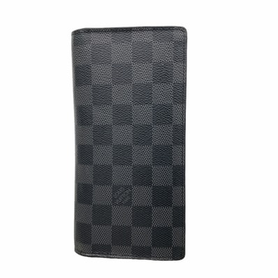 ★最終価格【6he4850】ルイヴィトン 長財布 ダミエ・グラフィット ポルトフォイユブラザ N62665 ブラック【中古】メンズ