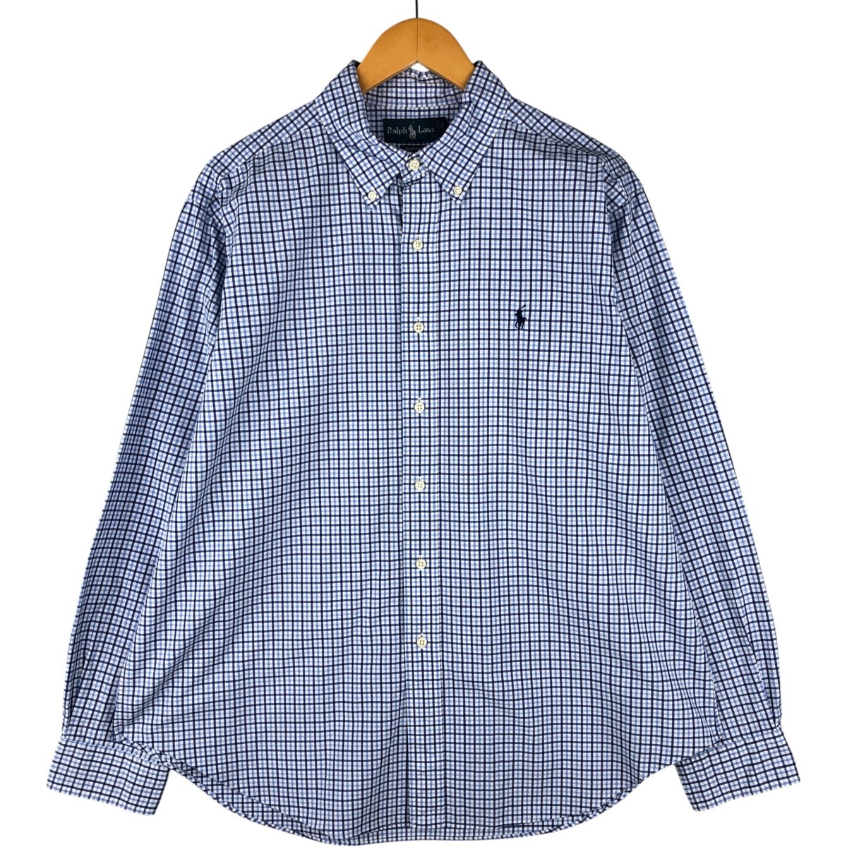 古着 ラルフローレン Ralph Lauren CLASSIC FIT クラシックフィット ギンガムチェック 長袖 ボタンダウンチェックシャツ メンズXL相当/eaa593755