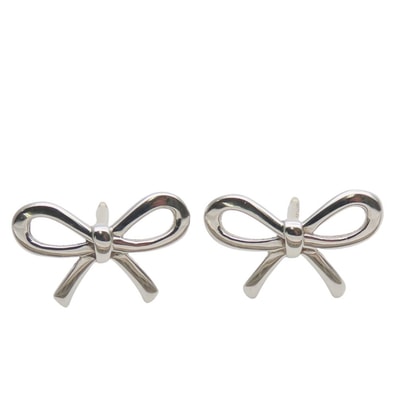 【中古】 ティファニー ピアス ボウ シルバー925 約1.4g シルバー アクセサリー 可愛い リボン レディース 女性 TIFFANY&Co.